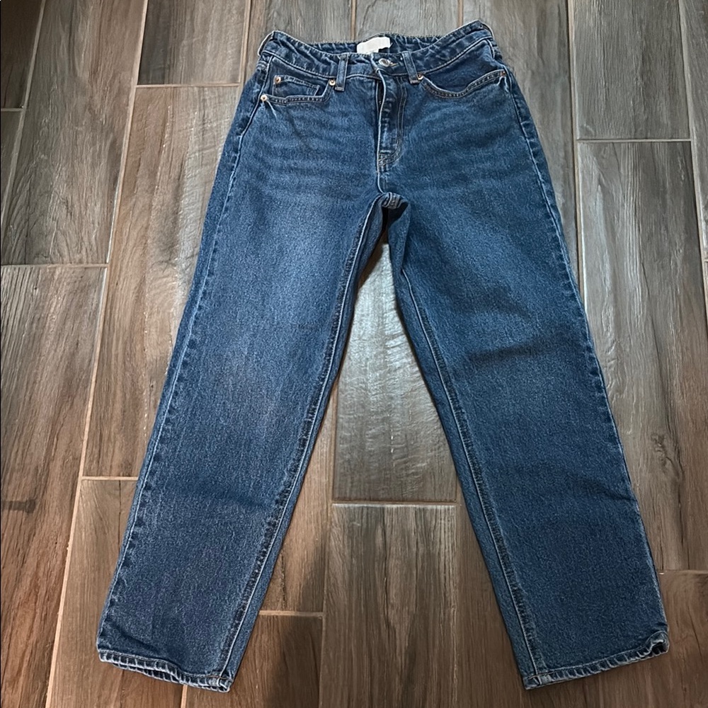 Classic Petite Blue Denim Straight Leg Jeans H&M